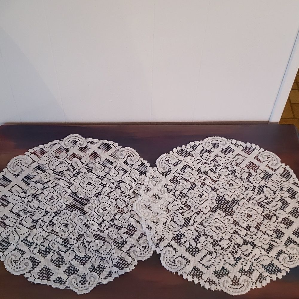 Brand New Set of 2 - 15" Round Lace Doilies